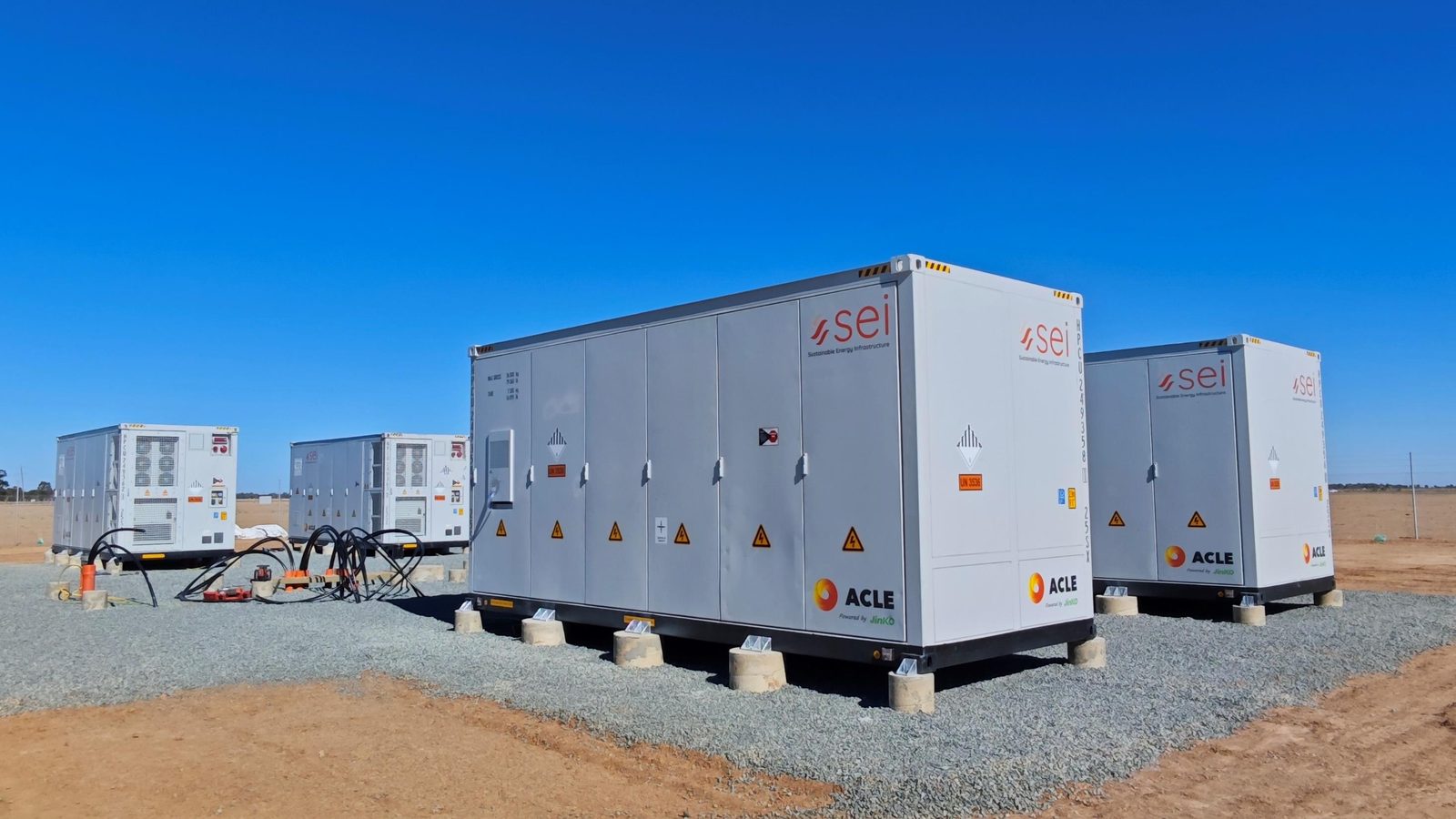 Jinko ESS utility projekt 5 MW / 12 MWh, Austrálie, 2025